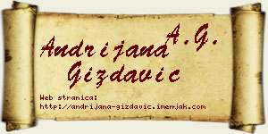 Andrijana Gizdavić vizit kartica